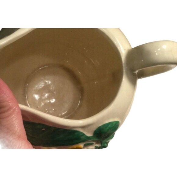 American Bisque ROUND BALL JUG WATER PITCHER with STRAWBERRIES USA Vintage - Picture 4 of 8